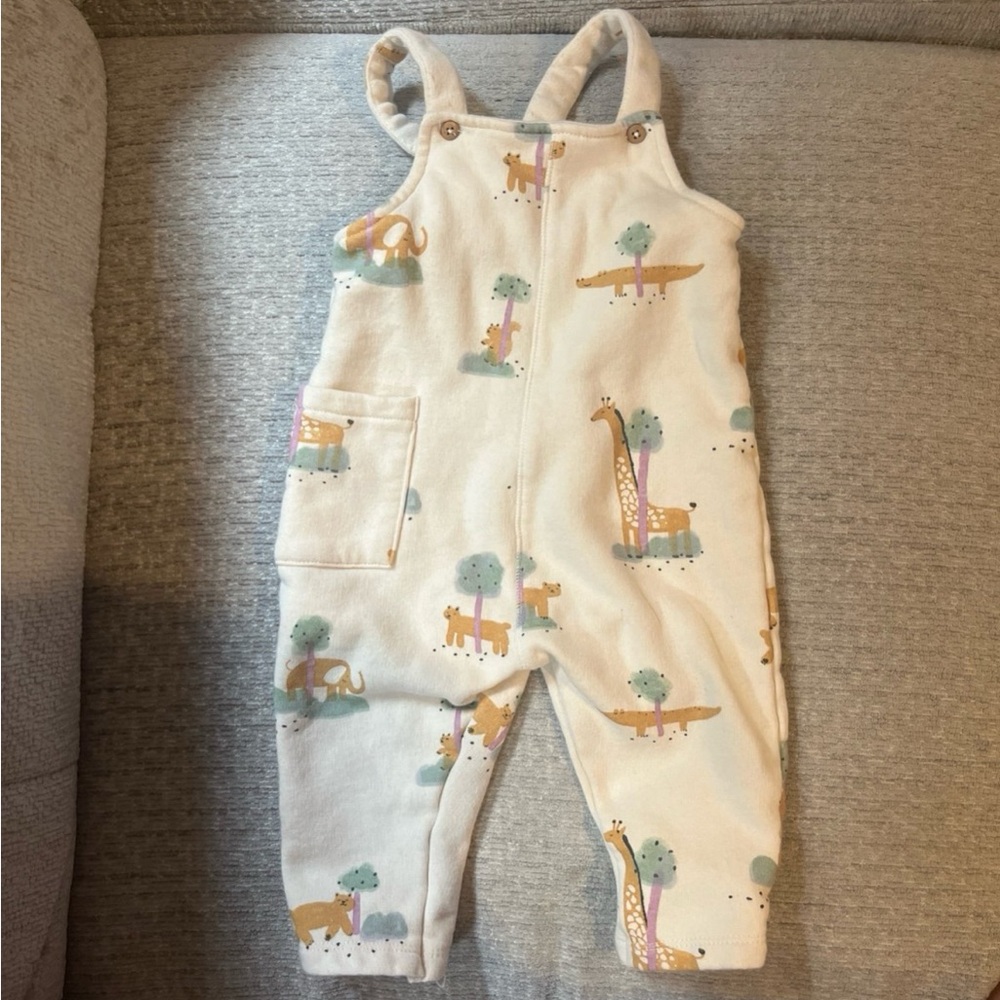 Zara 9-12m zoo animal overalls